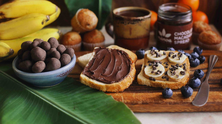 Image of toast covered with chocolate spreads