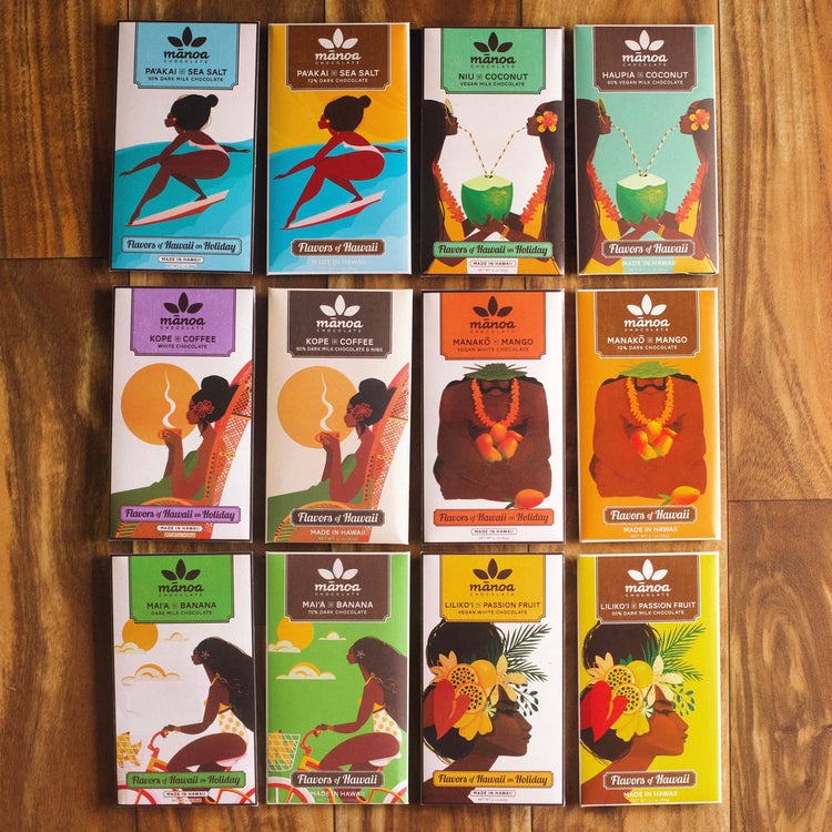 12 chocolate bars laying on table