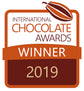 Image of badge saying "International chocolate awards winner 2019"