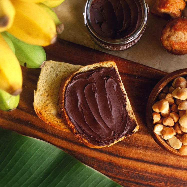 Image of toast with chocolate macadamia spread