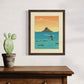 image of mokolii art print framed and hanging on a wall in a home