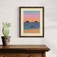 image of lanikai sunrise print hanging on a wall in a home