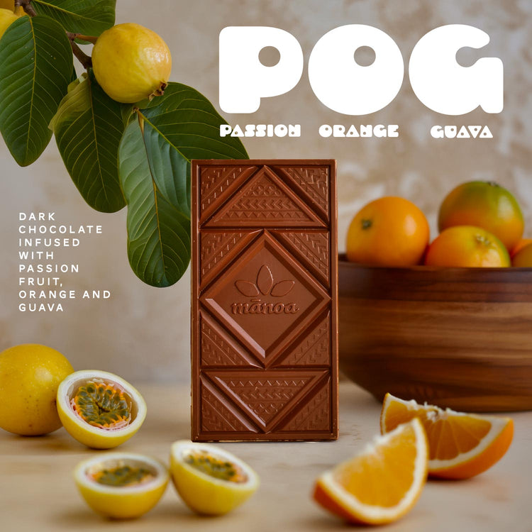 passion fruit orange guava dark chocolate bar 
