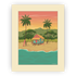 image of kailua beach hut art print