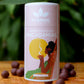 Image of brightly-colored, cream colored tube that says Coffee Chocolate Macadamias. Made in Hawaii with Hawaii grown nuts