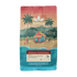 Image of a bag of Mānoa Coffee Roasters Mānoa Espresso coffee, featuring a tropical beach illustration with palm trees, a small hut, and a turquoise and coral color scheme on a white background.
