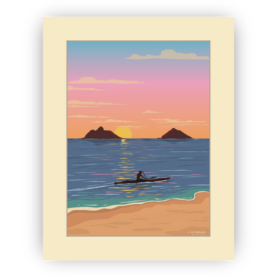 image of Mokulua, Lanikai sunrise art print