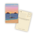 front and back of lanikai sunrise postcard