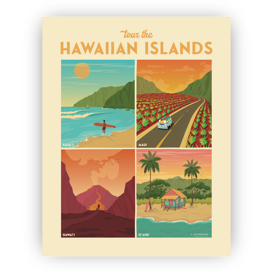 image of Tour the Hawaiian Islands art print
