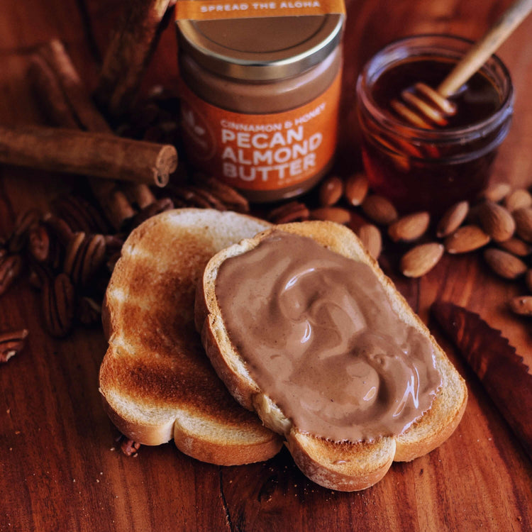 Pecan almond butter on toast