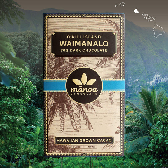 Waimanalo chocolate bar packaging