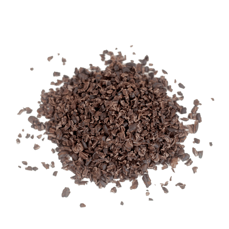 Pile of cacao nibs