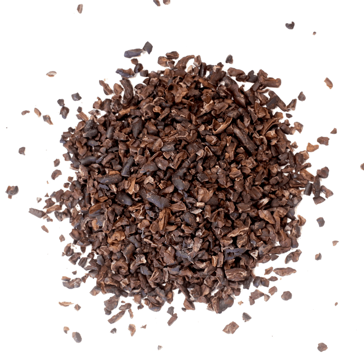 Pile of cacao nibs