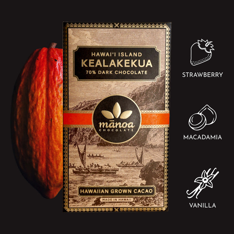 Image indicating tasting notes of strawberry, macadamia nuts and vanilla