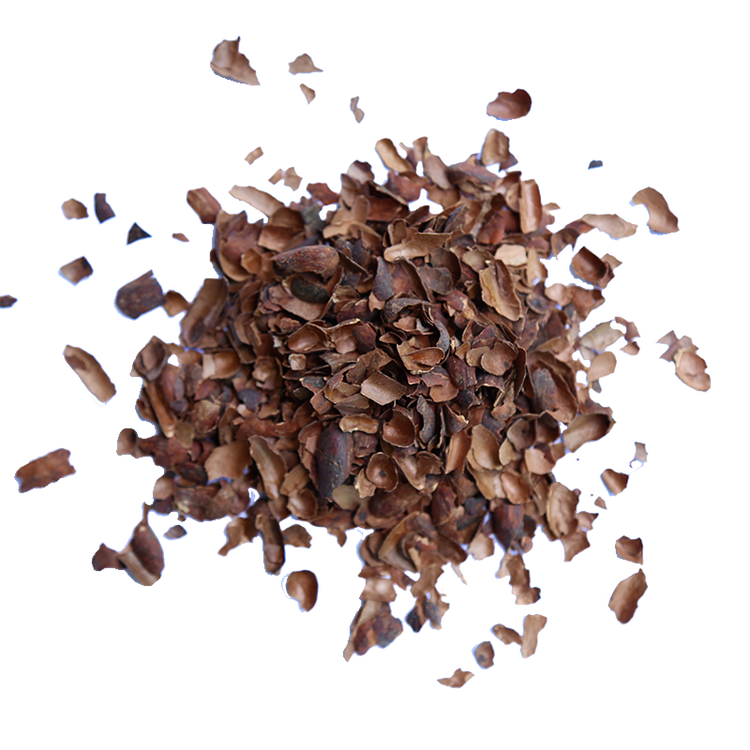 Image of pile of cacao shells
